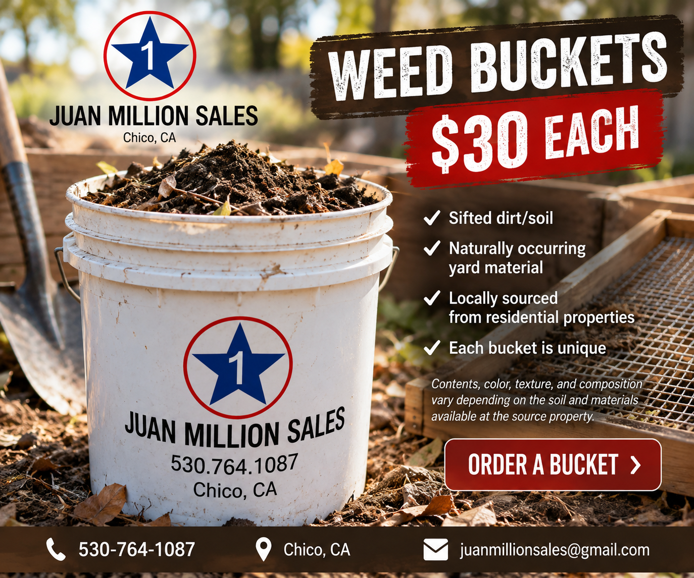 Juan Million Sales Weed Buckets - $30 each